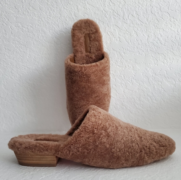 Vince Shoes - Vince Gaia Shearling Mule Shoes 9